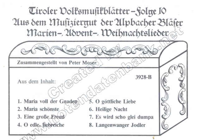 Tiroler Volksmusikbltter #10 - hier klicken