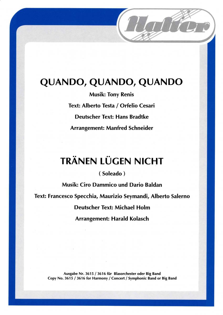 Tränen lügen nicht (Soleado) - hier klicken