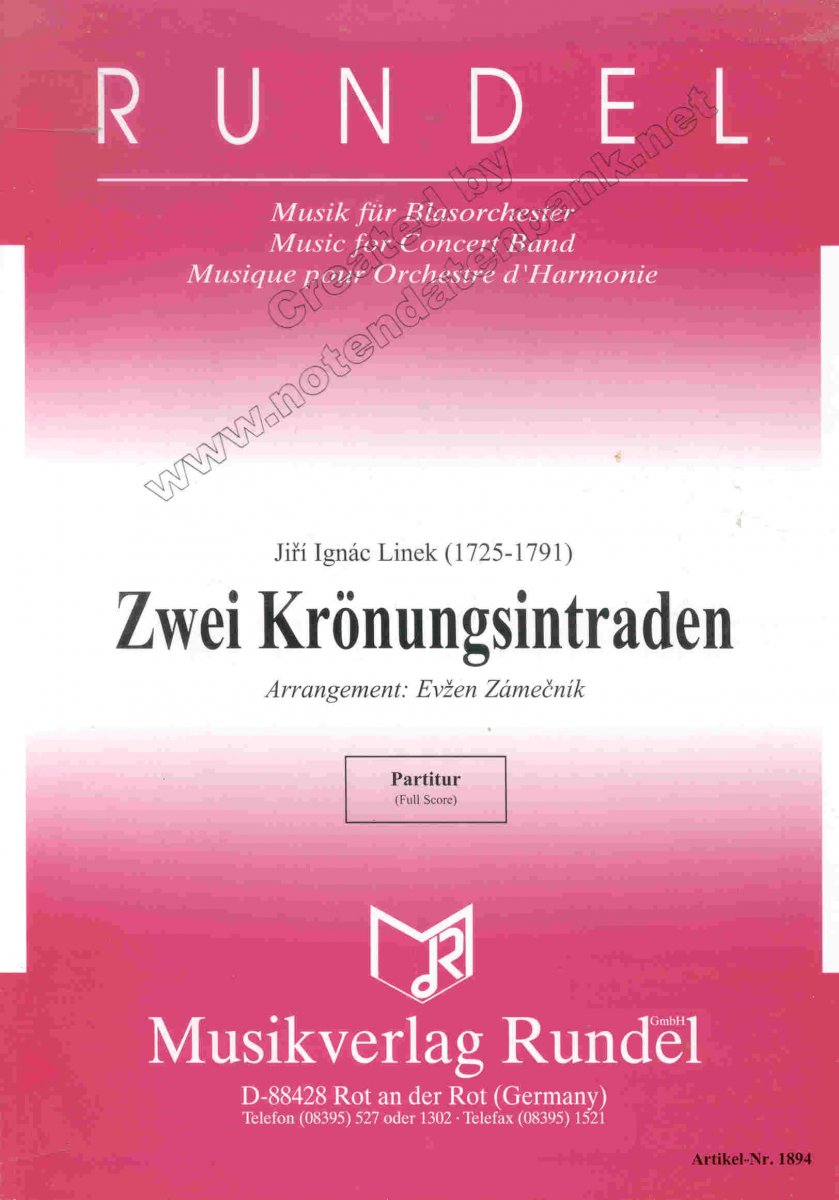 2 Krönungsintraden (Zwei) - hier klicken 2 Krönungsintraden (Zwei) - hier klicken