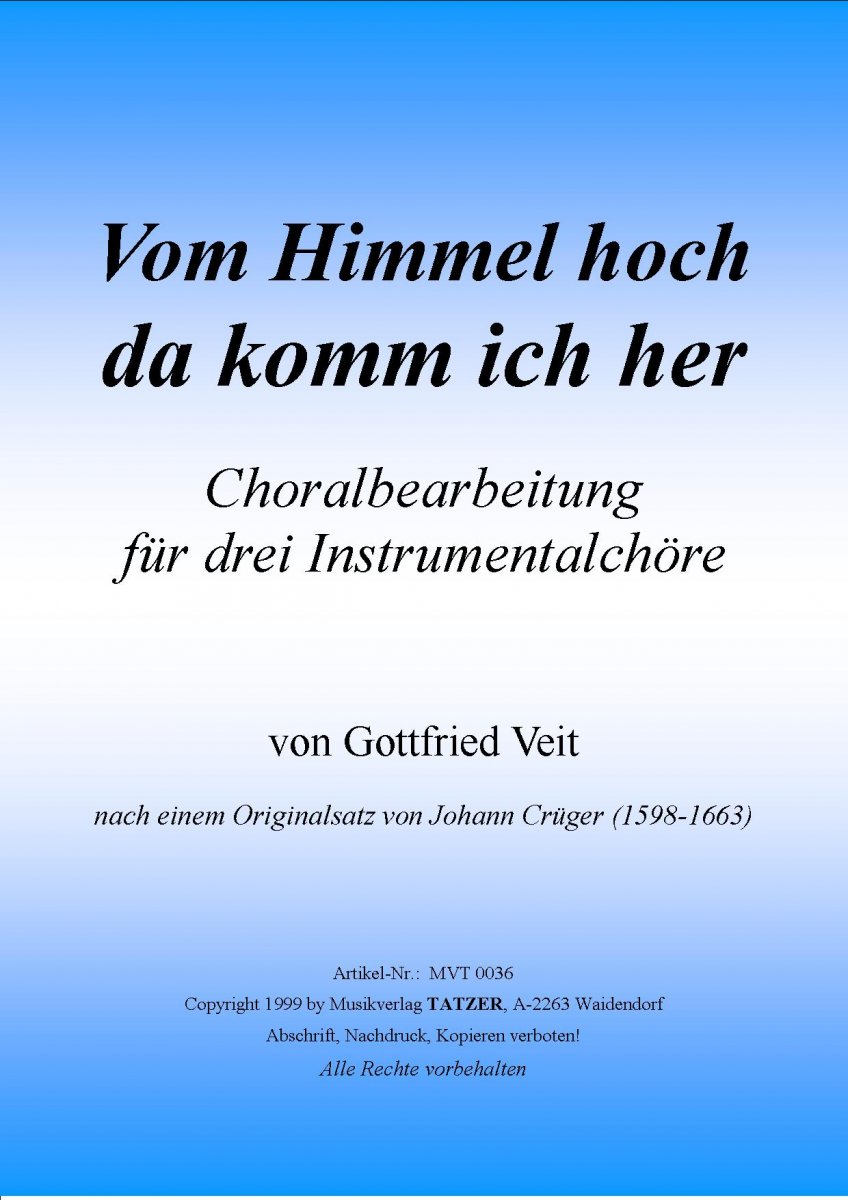 Vom Himmel hoch da komm ich her - hier klicken Vom Himmel hoch da komm ich her - hier klicken