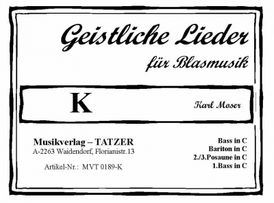 Geistliche Lieder fr Blasmusik, Heft K - hier klicken