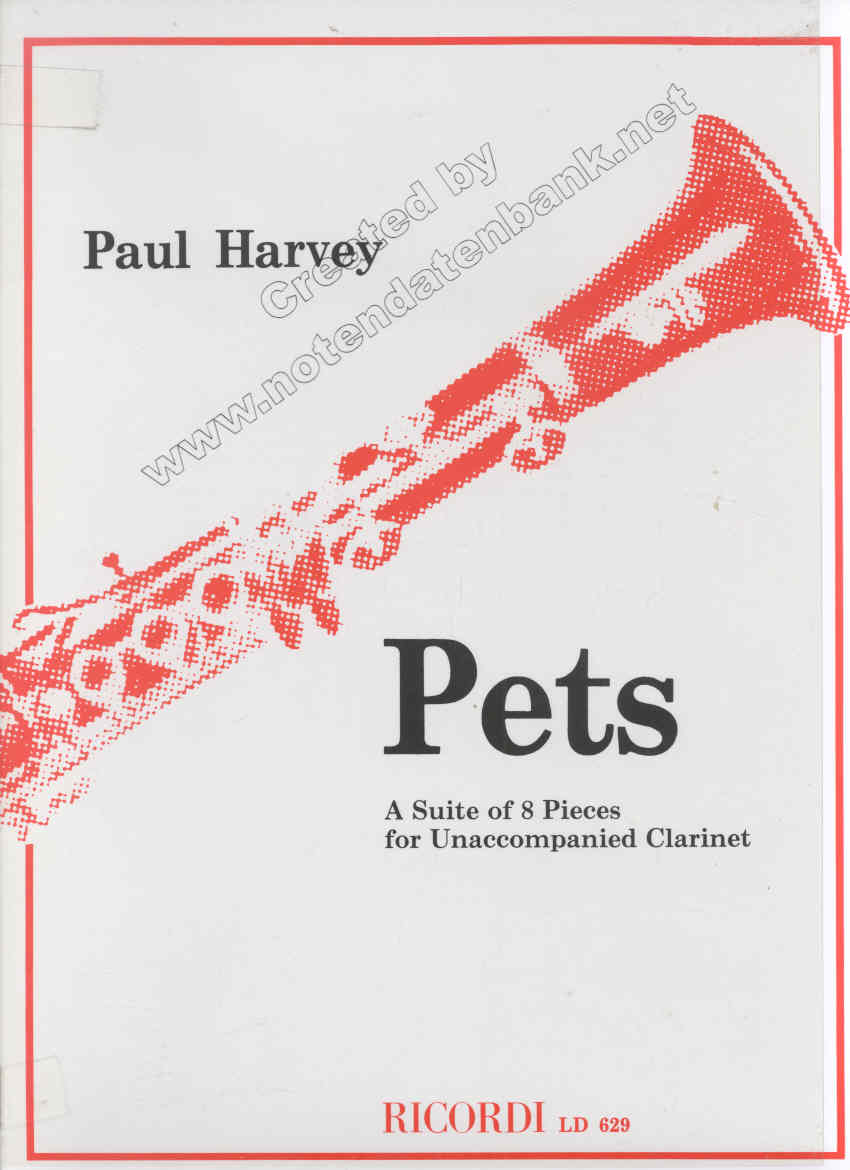Pets (A Suite of 8 Pieces for Unaccompanied Clarinet) - hier klicken