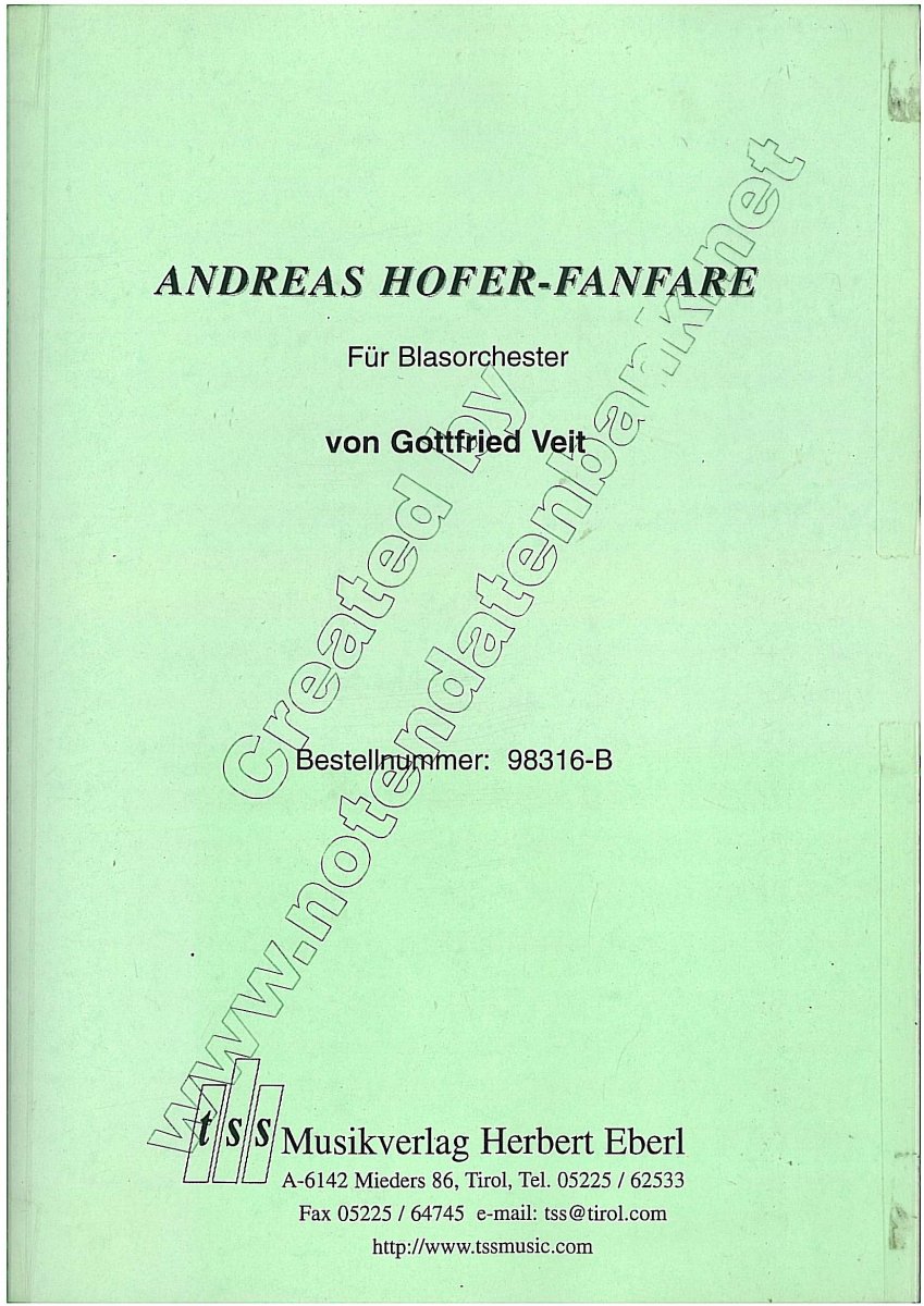 Andreas Hofer-Fanfare - hier klicken