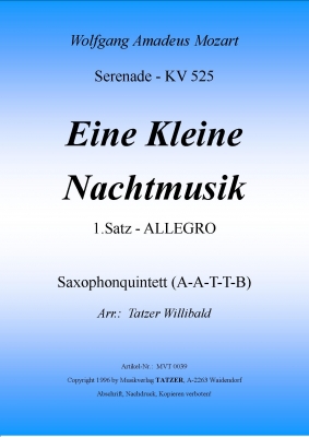 Eine kleine Nachtmusik - 1. Satz - hier klicken