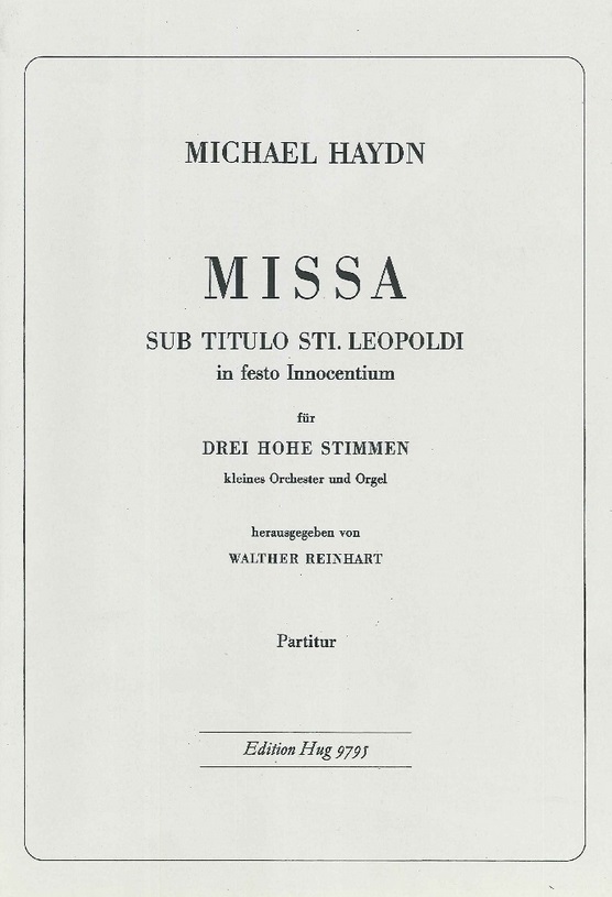 Missa sub titulo Sti. Leopoldi in festo Innoventium - hier klicken