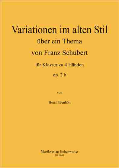 Variationen im alten Stil ber ein Thema von Franz Schubert fr Klavier zu vier Hnden - hier klicken