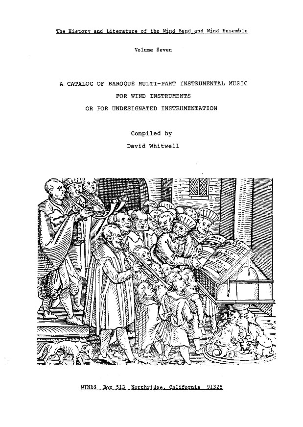 Catalog of Baroque Multi-Part Instrumental Music for Wind Instruments, A - hier klicken