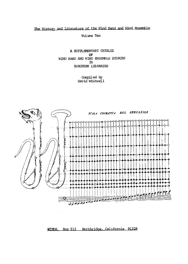 Supplementary Catalog of the Windband and Wind Ensemble Sources, A #10 - hier klicken Supplementary Catalog of the Windband and Wind Ensemble Sources, A #10 - hier klicken